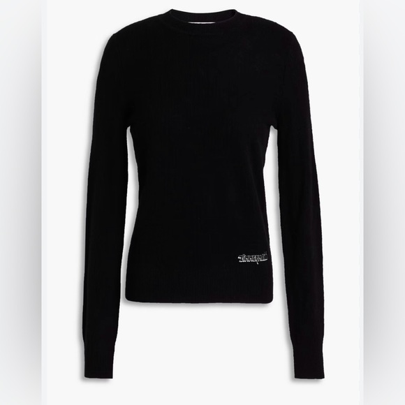 Zimmermann Sweaters - Zimmermann Black Cashmere Sweater with Logo